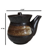 Pack Of 2 Japanese Black Tenmoku Glazed Porcelain Soy Sauce Oil Dispense... - £31.07 GBP