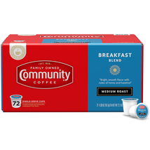 Breakfast Blend 72 Count Coffee Pods, Medium Roast, Compatible with Keur... - £46.31 GBP