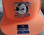 Anaheim Ducks Fanatics Fitted 7 1/2 Orange Hat New  - $32.71