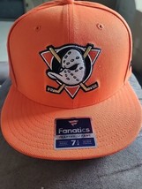 Anaheim Ducks Fanatics Fitted 7 1/2 Orange Hat New  - £25.72 GBP