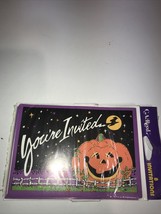 Vintage Halloween Party 8  Invitations Witch Unopened A7 - £7.11 GBP