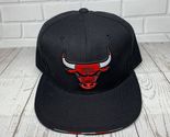 Chicago Bulls NBA 7 3/8 Mitchell &amp; Ness Hat Fitted Cap Men Black Air Jordan - $37.99