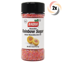 2x Shakers Badia Decorative Rainbow Sugar Seasoning | 4oz | Gluten Free! - £12.84 GBP