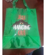 Halloween Treat Bag &quot;Just Hanging Out&quot; Bat Green Clear - $14.83 CAD