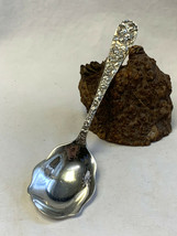 Sterling Silver Antique Berry Spoon Floral Repousse Scalloped Kitchen 53... - $79.95