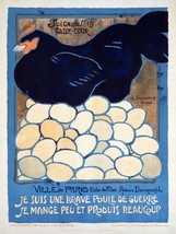 Decoration 18x24 Poster.Room Interior art design.French Hen Chicken eggs.7502 - $28.00