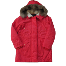 NWT J.Crew Perfect Winter Parka in Bright Cerise Red Fur Hooded Primaloft Coat S - £124.57 GBP