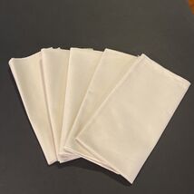 5 Vintage Fabric Napkins - Off White Color - Read Description - $5.47