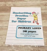 Primary Lined - Handwriting Practice Paper For Children - 30 Sheets - £5.75 GBP