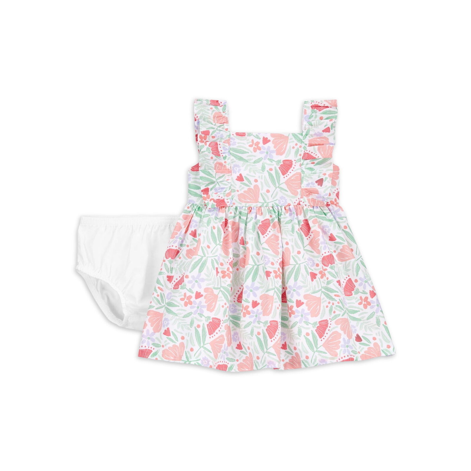 Carter's Child of Mine Baby Girl Dress, 2-Piece, Size 18 M Color Pink/Green - £13.94 GBP