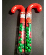 Christmas Candy Cane Filled With Chocolate Candy Red & Green Discs or Lentil - £5.45 GBP