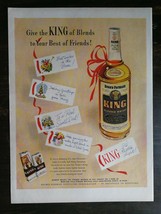 Vintage 1951 King Blended Whisky Full Page Original Ad 721 - $6.64