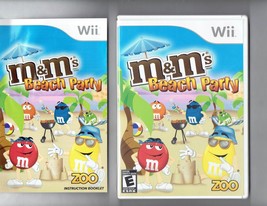 Nintendo Wii M&amp;M&#39;s Beach Party video Game Complete (disc Case and Manual) - £11.30 GBP