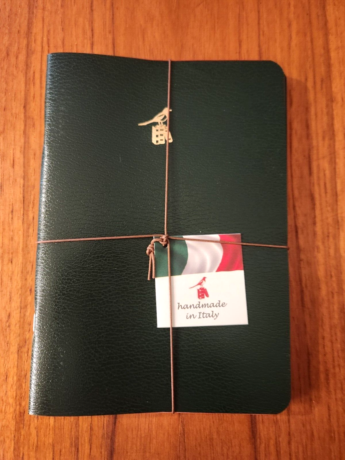 NWT SET 5 BIEFFE GREEN JOURNAL/NOTEBOOKS 8&quot; X 5.5&quot; RED EDGES MADE ITALY - $24.70
