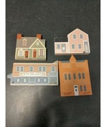 lot of 4 vintage 1994 The Cat&#39;s Meow wooden house decorations - $20.24 CAD