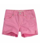 Levi&#39;s Big Kid Girls Shorty Shorts Size 8 Color Pink - £27.26 GBP