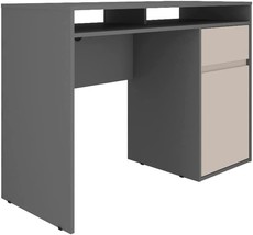 Techni Mobili Home Office Workstation With Storage Computer Desk, Grey - £110.90 GBP