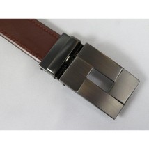 Men VALENTINI Leather Track Belt Adjustable Removable Buckle V522 Amber image 5
