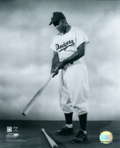 JACKIE ROBINSON 8X10 PHOTO BROOKLYN DODGERS BASEBALL PICTURE WITH BAT - $4.94