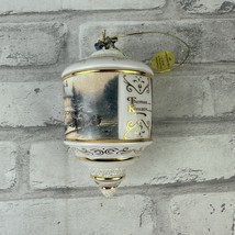 Thomas Kinkade Bradford Exchange Glass Christmas Ornament Victorian Chri... - $9.22