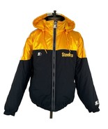 Pittsburgh Steelers Vintage Starter Pro Line Jacket Black Size L - £86.51 GBP