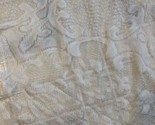 Unbranded Round Ivory Polyester Lace Tablecloth 92&quot; Circle Scalloped Edge - £17.17 GBP