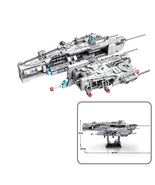 Heavy Attack Aircraft Building Blocks Space Battleship Artillery Ship 85... - $61.53 CAD