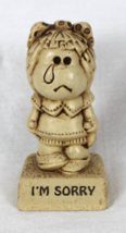 Paula Figurine I&#39;m Sorry Girl Crying 1976 Made in the U.S.A. Wood 5.25&quot; Vintage - £10.60 GBP