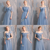 Light Gray Floor Length Maxi Dress Custom Plus Size Bridesmaid Dress image 10