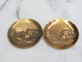 Wendell August Solid Cast Bronze Amish Coming Home Coasters 4.5&quot; - £15.77 GBP