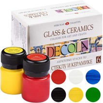 Decola Glass and Ceramics Paint Set 6 colors х 20 ml by Nevskaya Palitra... - $28.90