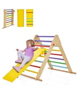 Kids Climbing Triangle Set with Adjustable and Reversible Ramp-Multicolo... - €102,94 EUR
