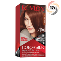 12x Packs Revlon Dark Auburn Permanent Colorsilk Beautiful Color Hair Dye | #31 - £44.49 GBP