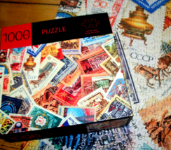 Jigsaw Puzzle 1000 Pcs CCCP Russian Postage Stamp Collector Collage Art Complete - £11.13 GBP