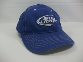 Bud Light Beer Hat Blue Hook Loop Baseball Cap - £11.35 GBP