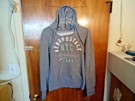 Aeropostale 87 Size M/M Gray Long Sleeve Hoodie &quot; GREAT HOODIE &quot; - £18.77 GBP