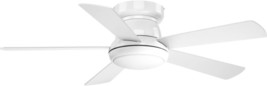 Protruding Mount, 5 White Blade, 18 Watt, White Ceiling Fan With Light,, 3030K. - £333.12 GBP