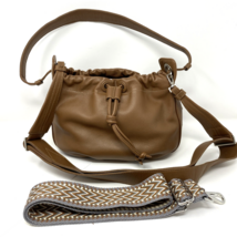 Hammitt Women&#39;s Pebbled Leathered Leather Drawstring Hobo Bag Brown - $119.69