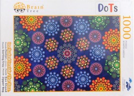 Brain Tree Dots 1000 pc Jigsaw Puzzle Pop Art Collage Poster Sorting Tray - £14.07 GBP