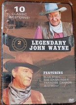 Legendary John Wayne 10 Classic Westerns 2-DVD set, tin case - £8.58 GBP