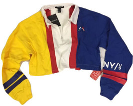 NY Sail Team Yacht Club 1/4 Quarter Zip Cropped Sweatshirt Boating Style... - $14.65