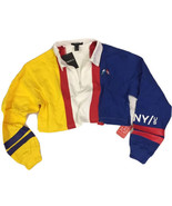 NY Sail Team Yacht Club 1/4 Quarter Zip Cropped Sweatshirt Boating Style... - $14.65