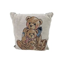 Cherished Teddies Friends Come in Theodore Samantha Tyler Tapestry Throw Pillow - $24.74