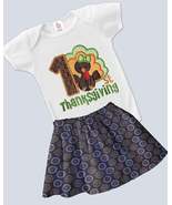 First Thanksgiving outfit | Girls Harvest Outfit | Girls turkey shirt sk... - £18.02 GBP+