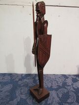 Vintage Carved Wood Conquistador 16" Tall - $24.74