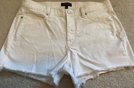 Banana Republic Women’s Raw Hem Premium White Denim Shorts Size 10 - $19.79