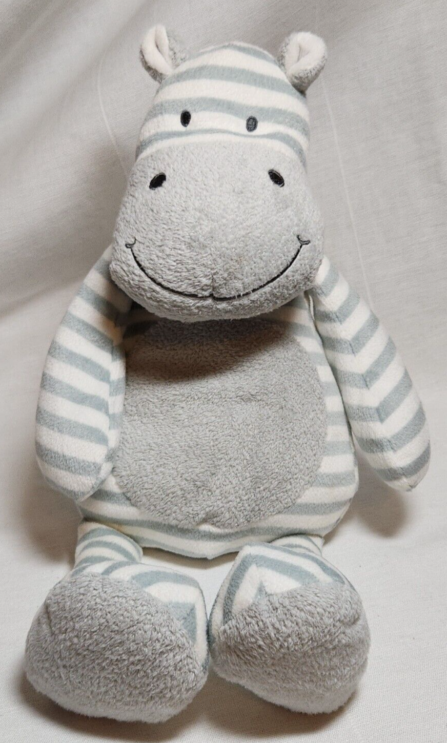 Giggle Baby Striped 9" Sitting Bean Bag Butt Bottom Hippopotamus - $22.24