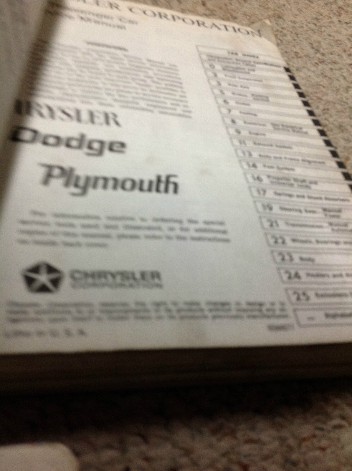 1978 Chrysler Plymouth Dodge Servizio Riparazione Negozio Manuale Set W Item image 2