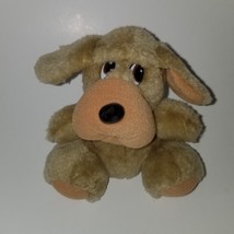 VTG Brown Puppy Dog Plush 6&quot; Stuffed Animal Toy Tan - $19.75