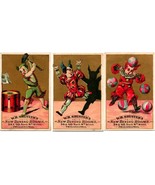 Lot of 3 Advertising Trade Cards Philadelphia Jesters Shusters Dining Ro... - £23.36 GBP